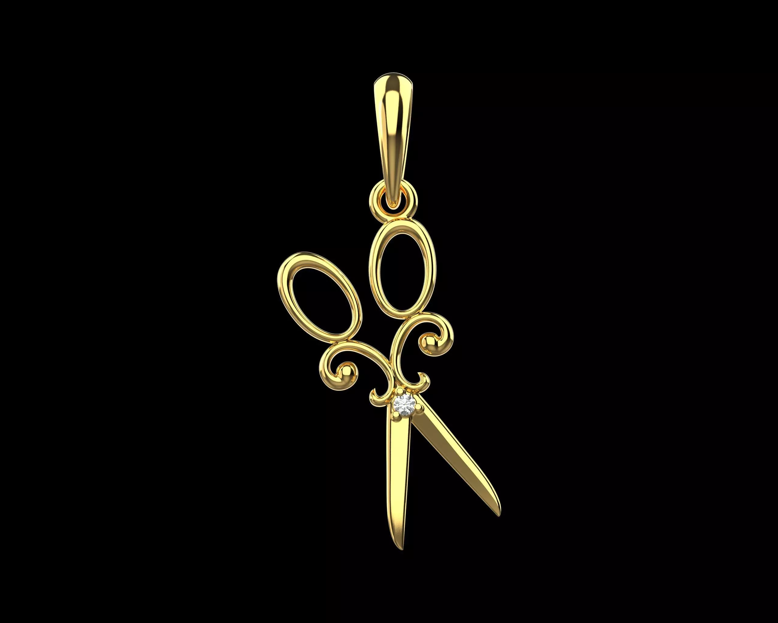 Pendant Scissors N144 Free 3D print model