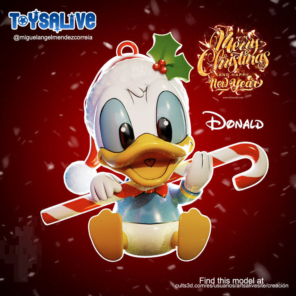 THREE DISNEY CHARACTERS FOR YOUR CHRISTMAS TREE 3D print model_3