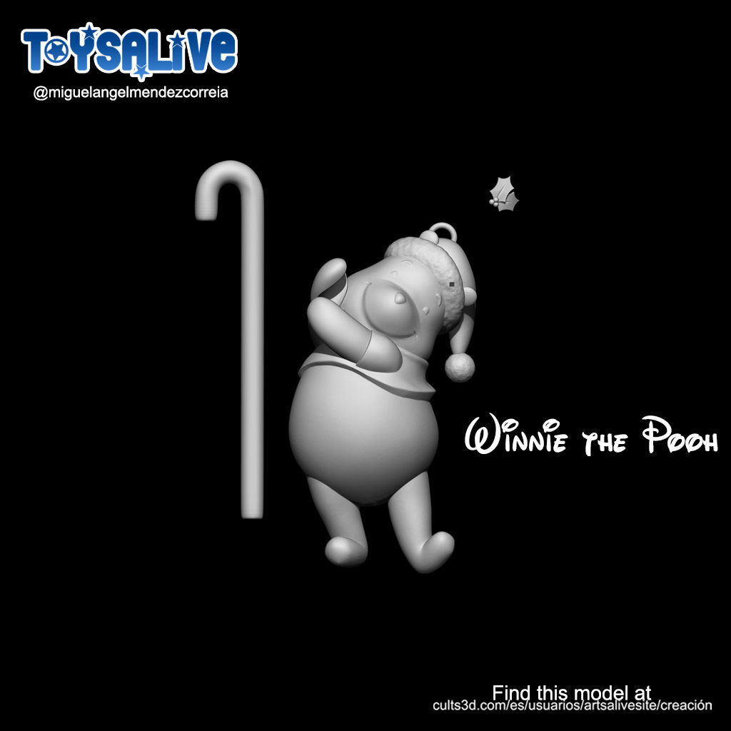 THREE DISNEY CHARACTERS FOR YOUR CHRISTMAS TREE 3D print model_9