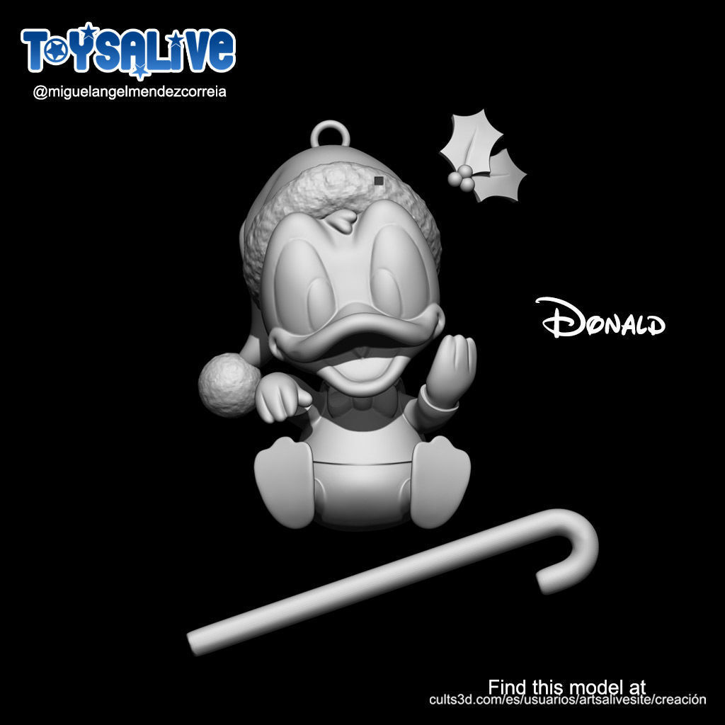 THREE DISNEY CHARACTERS FOR YOUR CHRISTMAS TREE 3D print model_12
