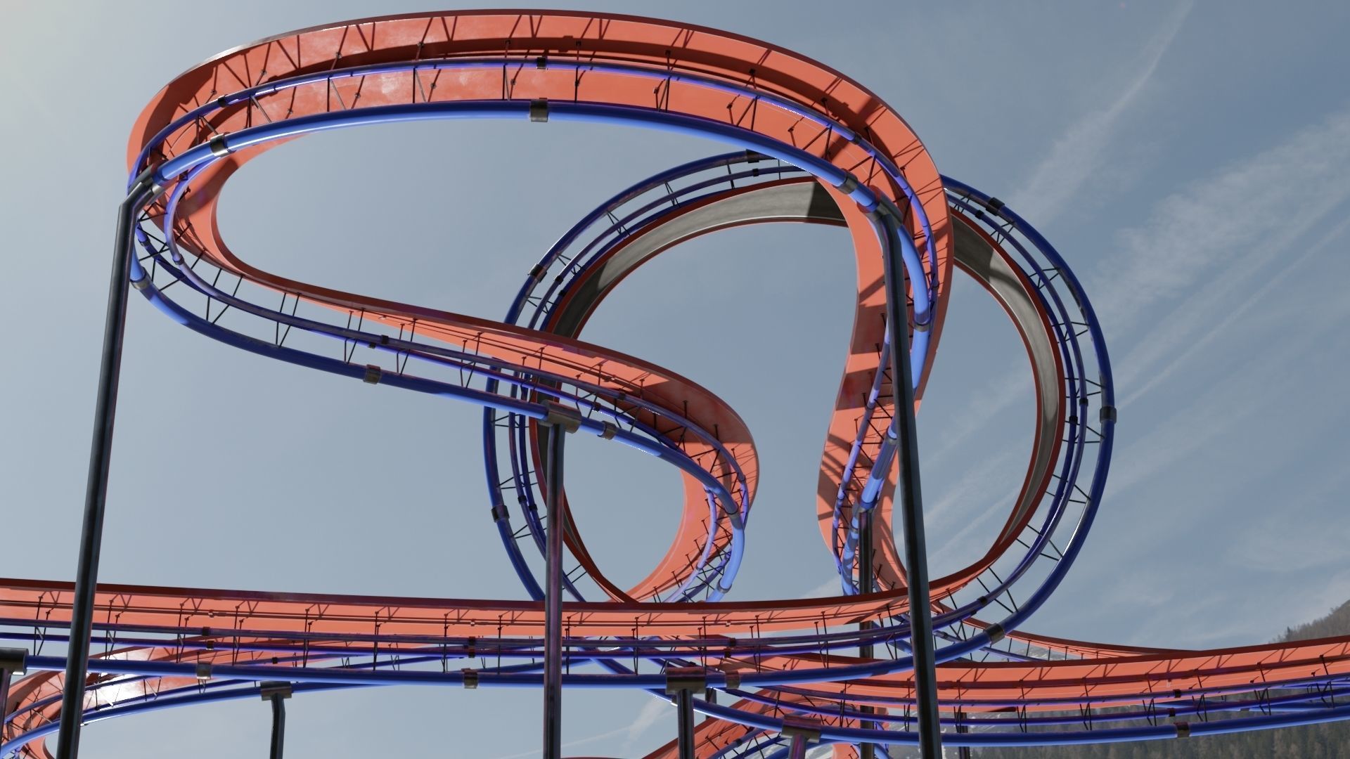 Acrobatic Auto Circuit Low-poly 3D model_20