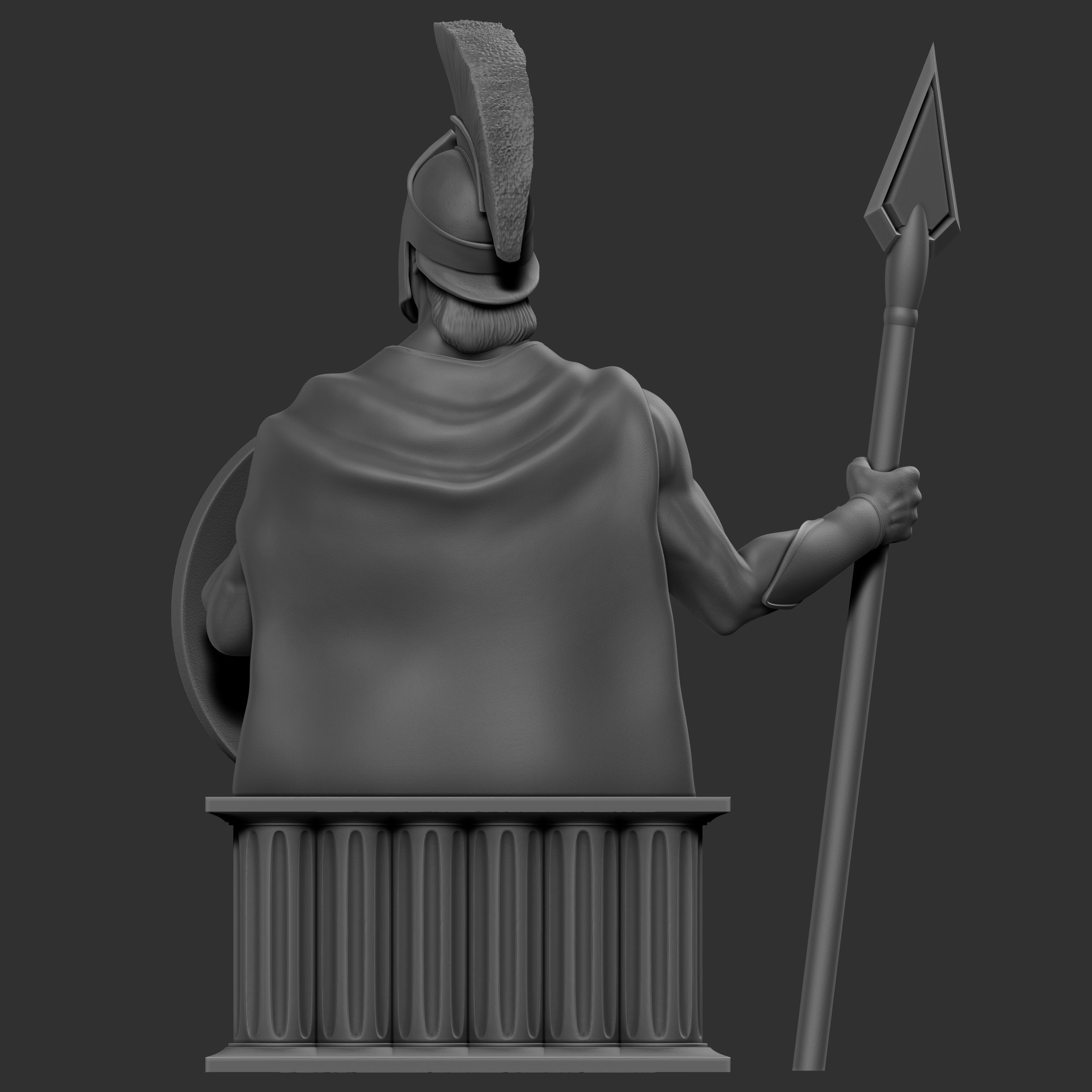 Spartan Warrior 3D Model Sculpture 3D print model_3