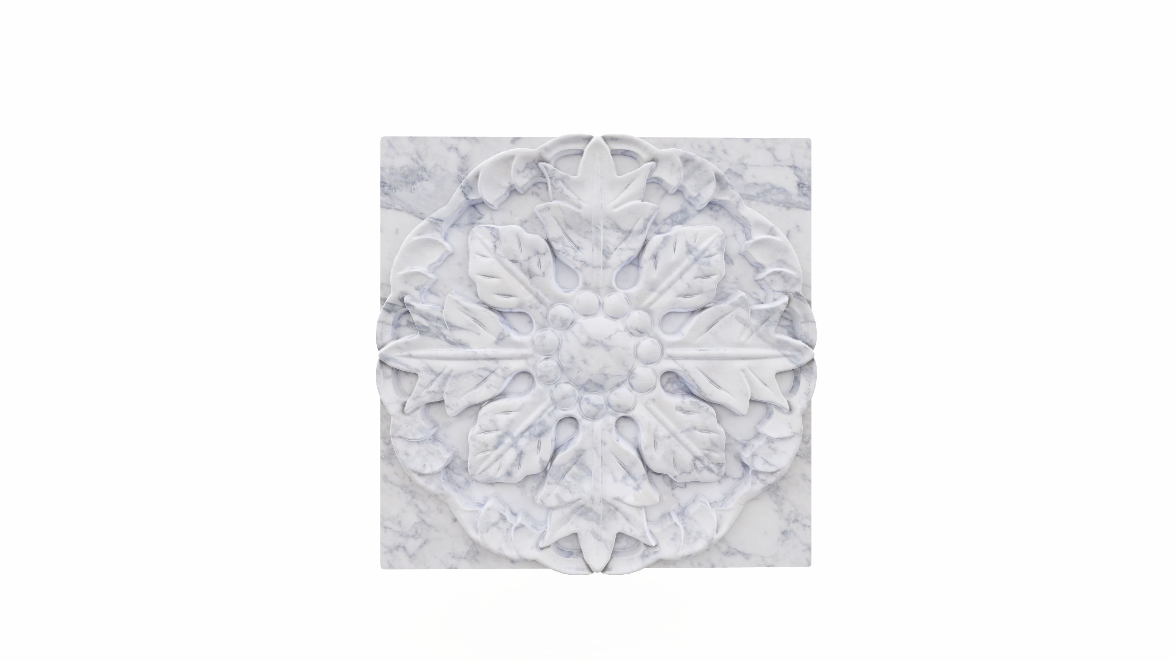 Ornament Leavers High Polygon 3d model Architectural Decoration 3D model_1