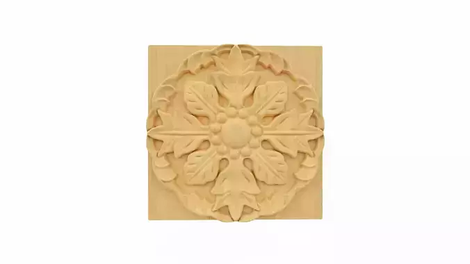 Ornament Leavers High Polygon 3d model Architectural Decoration 
