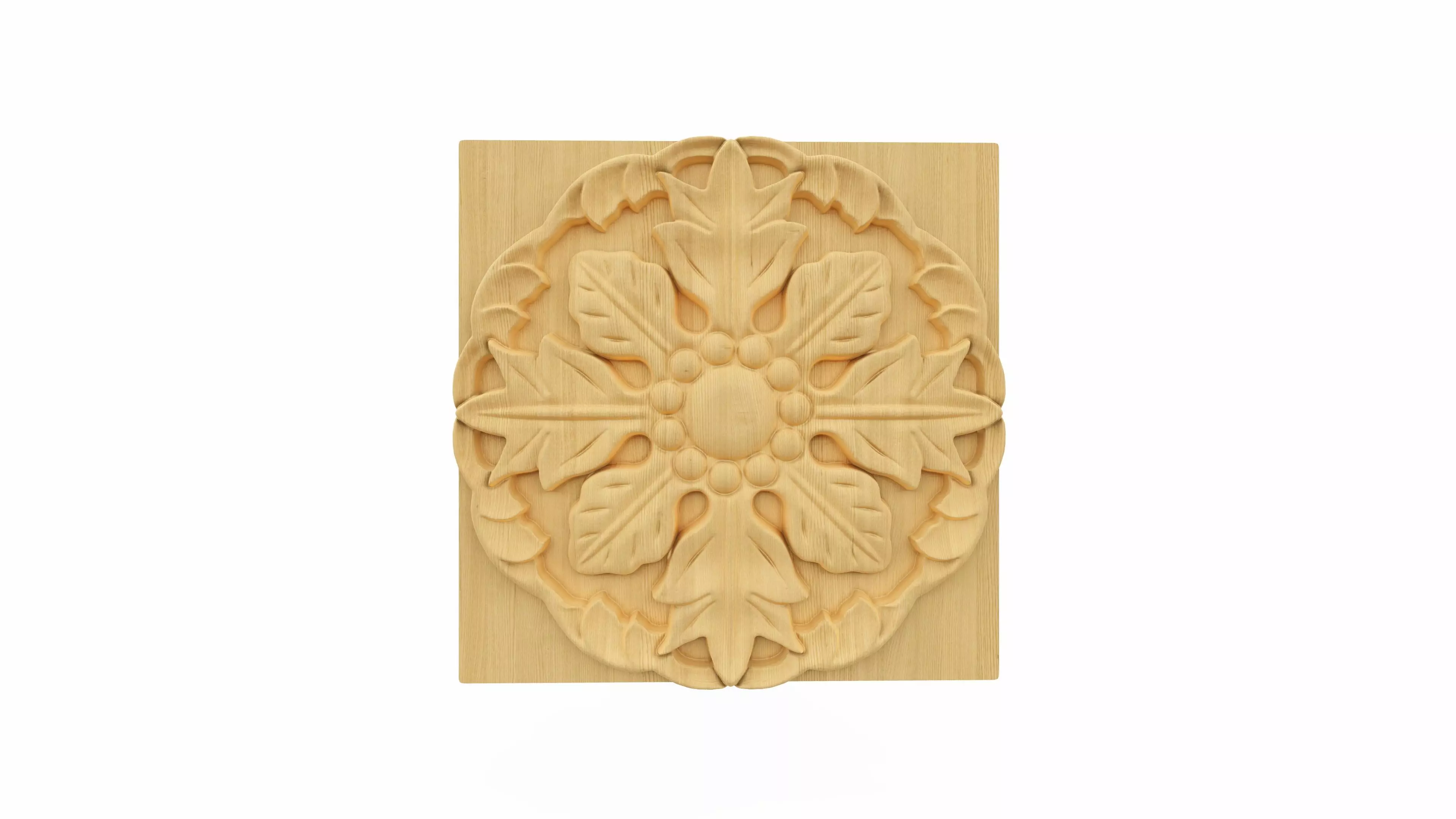 Ornament Leavers High Polygon 3d model Architectural Decoration 3D model_0