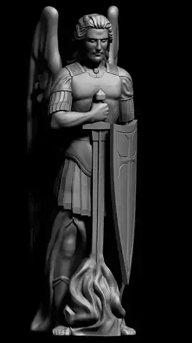 Archangel Michael 3D Model Sculpture