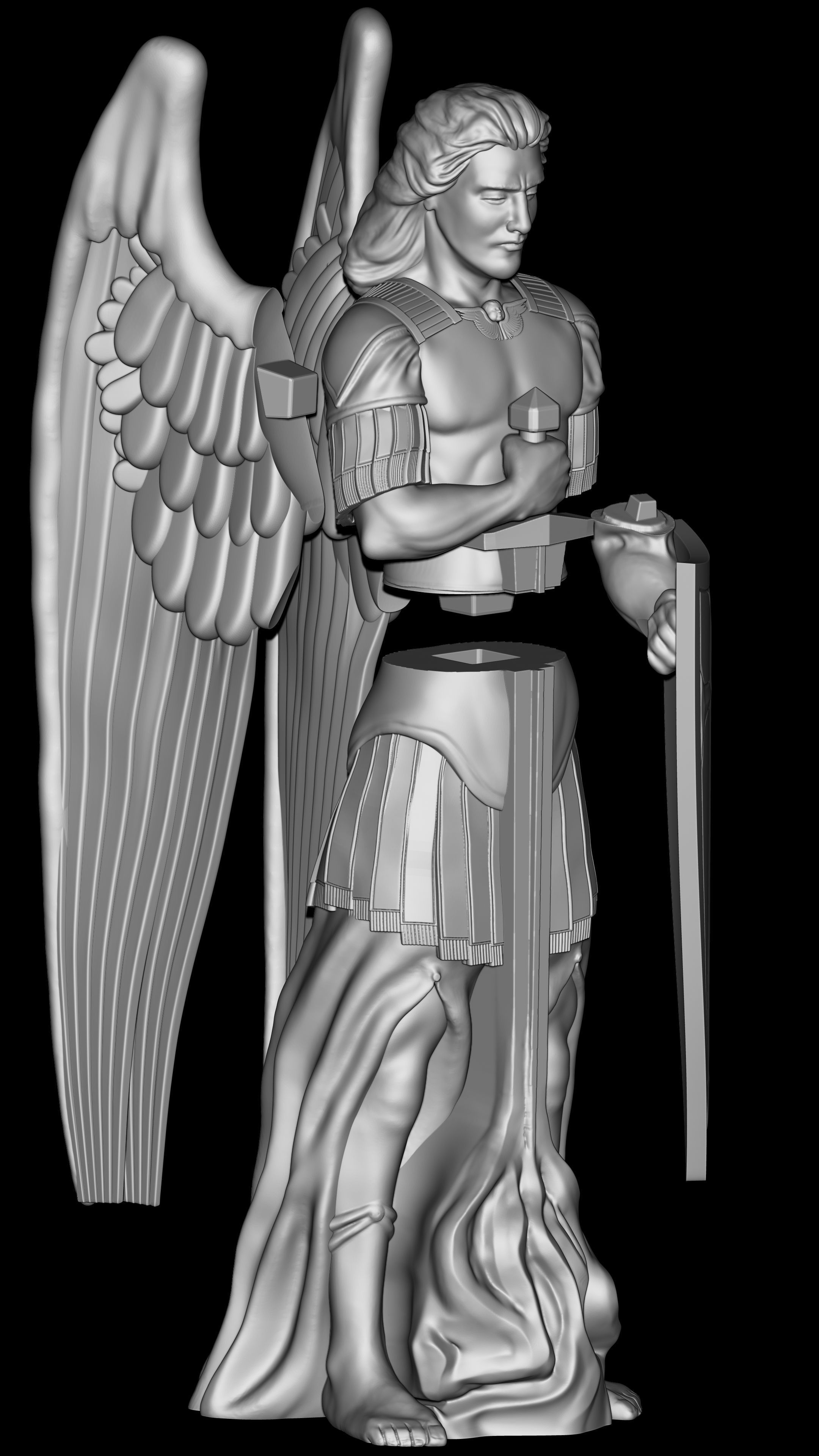 Archangel Michael 3D Model Sculpture 3D print model_5