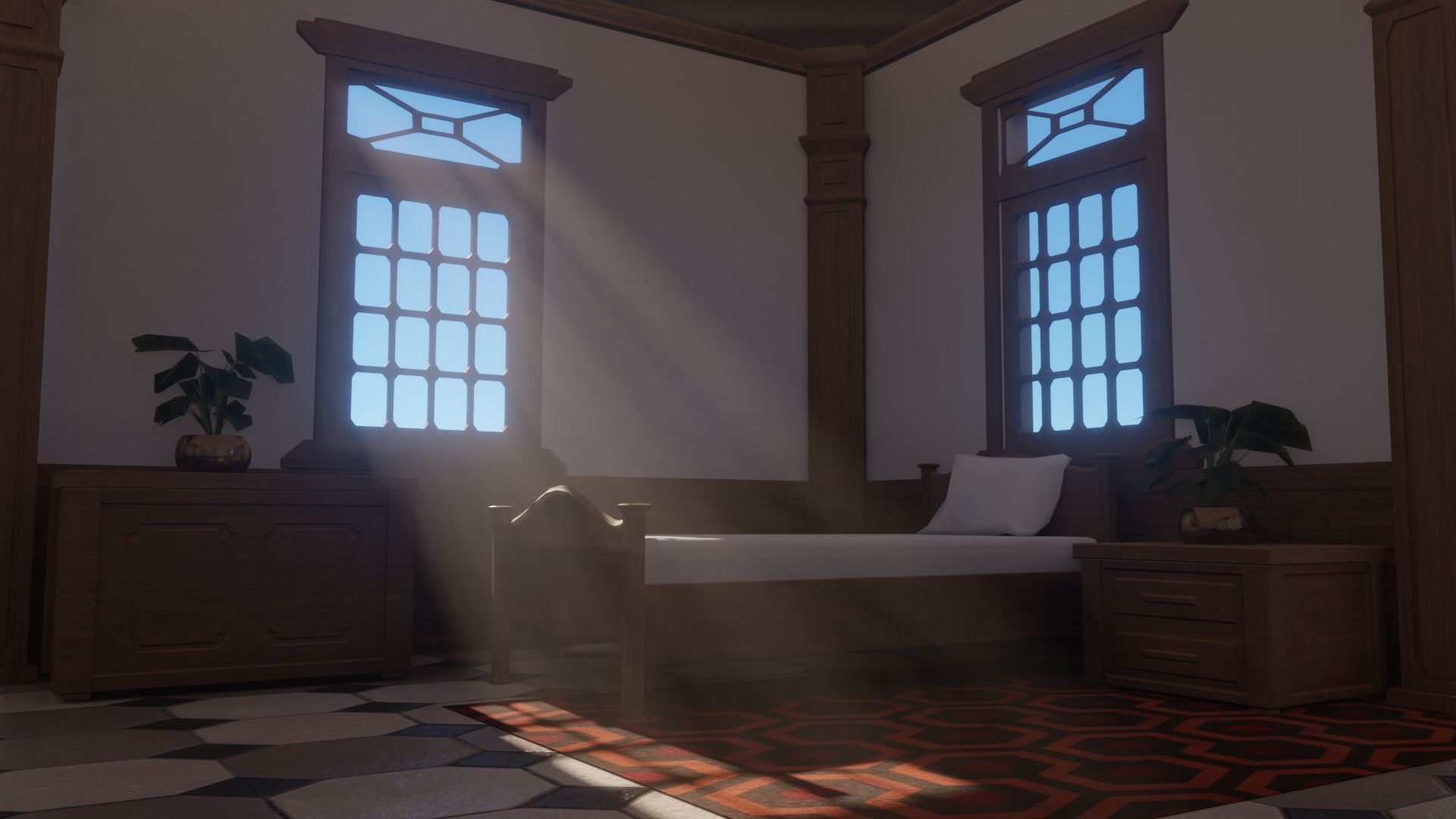 Genshin Impact Mondstat Room Interior Design 3D model | CGTrader