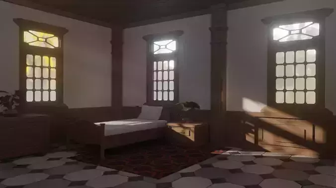 Genshin Impact Mondstat Room Interior Design