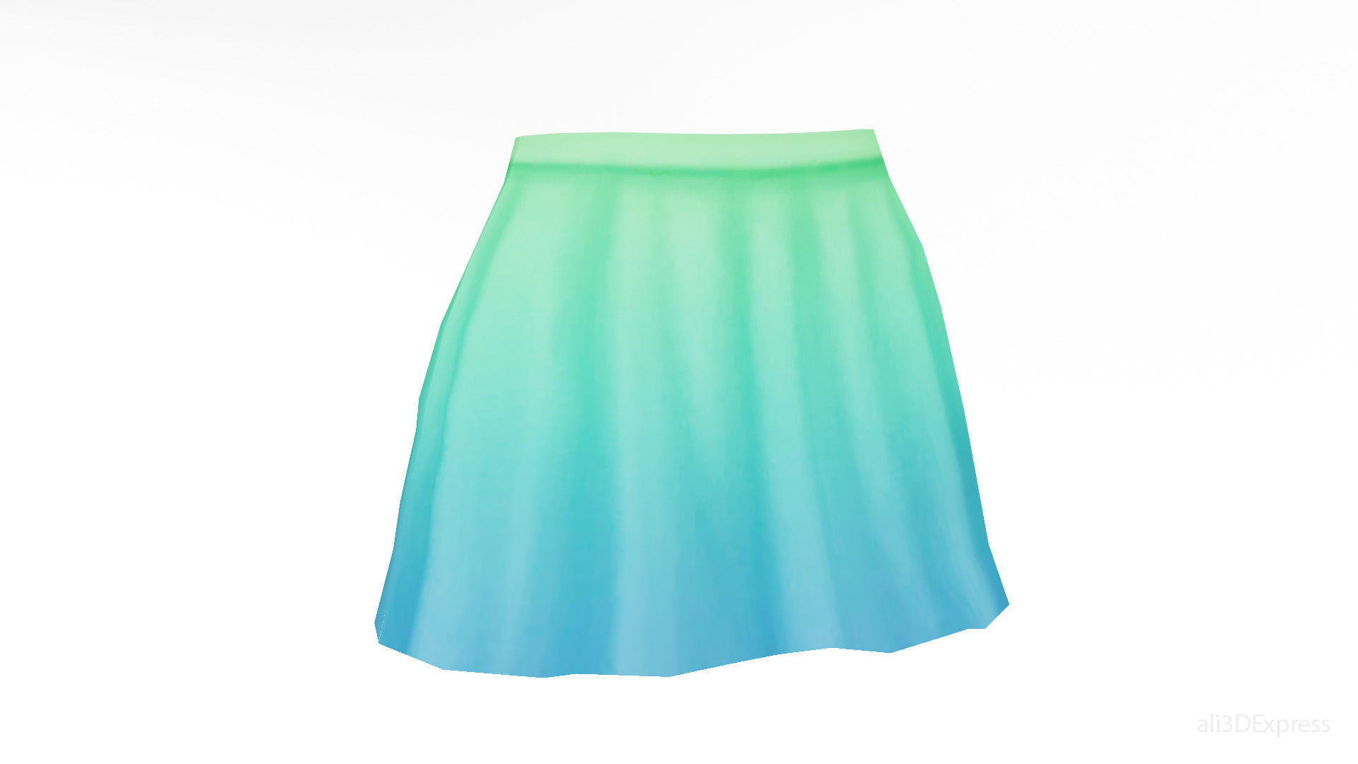 Stylized Anime Skirts Collection Low-poly 3D model_1