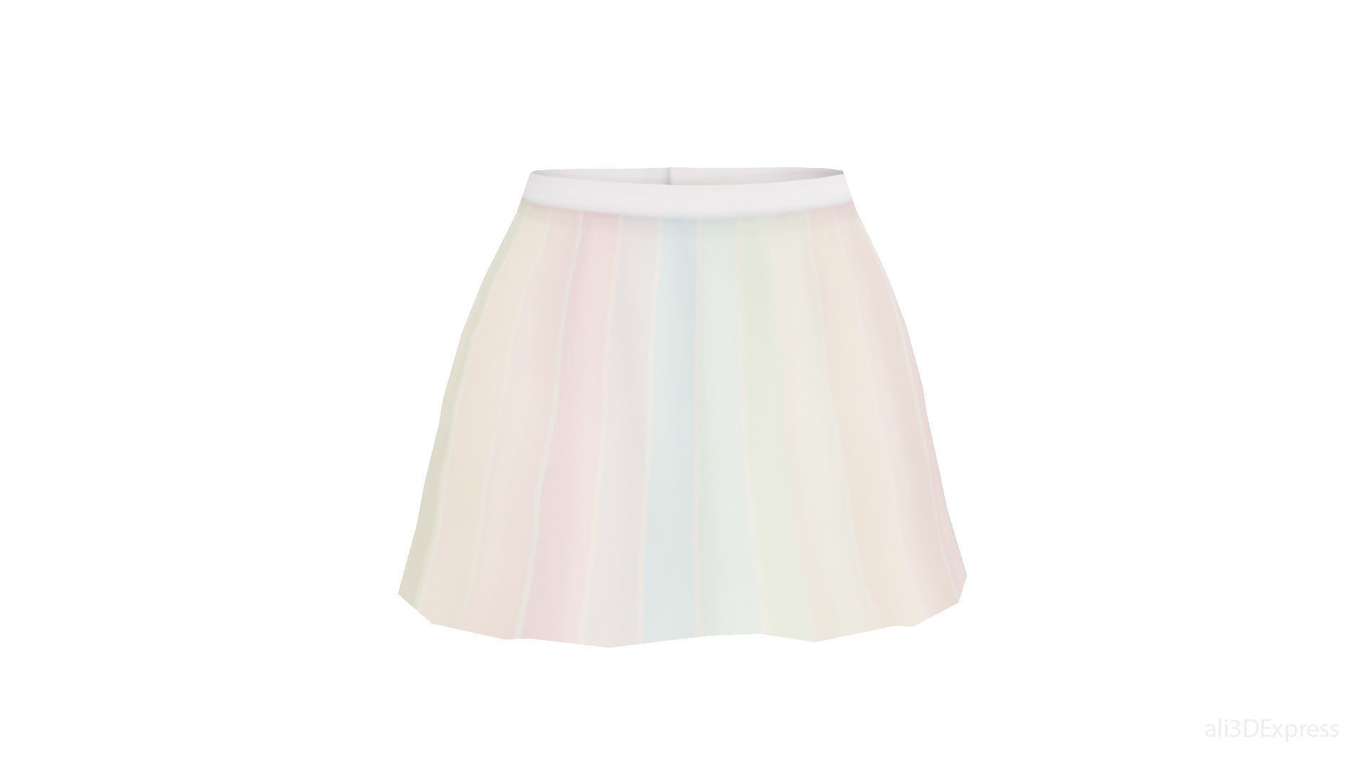 Stylized Anime Skirts Collection Low-poly 3D model_6