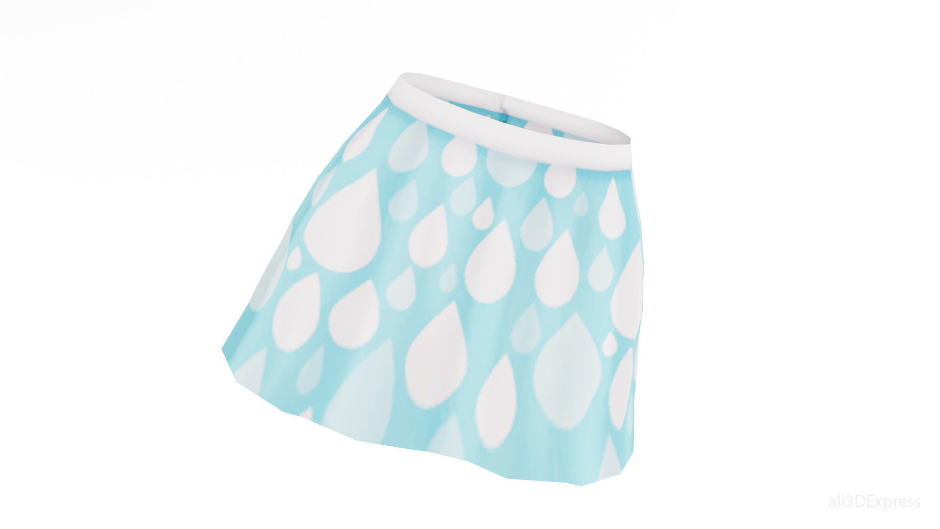 Stylized Anime Skirts Collection Low-poly 3D model_4