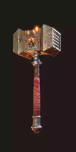Battle Hammer - Low Poly Game Ready Low-poly 3D model