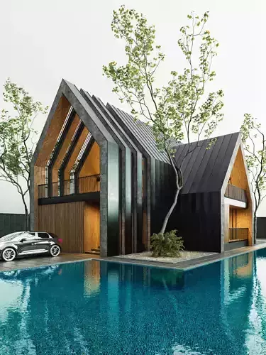 Modern Gable Roof Villa