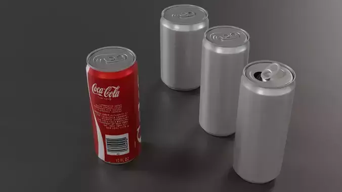Soda Cans  Low-poly 3D model