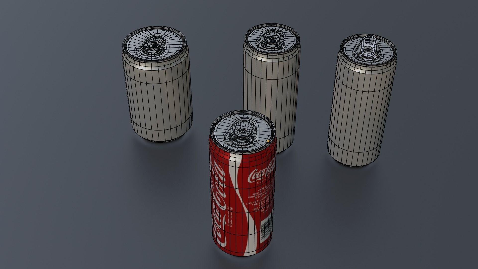 Soda Cans  Low-poly 3D model_1