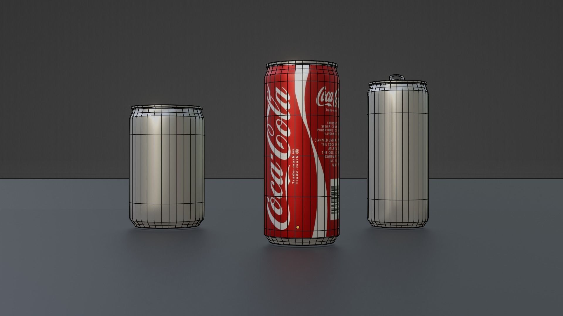 Soda Cans  Low-poly 3D model_2