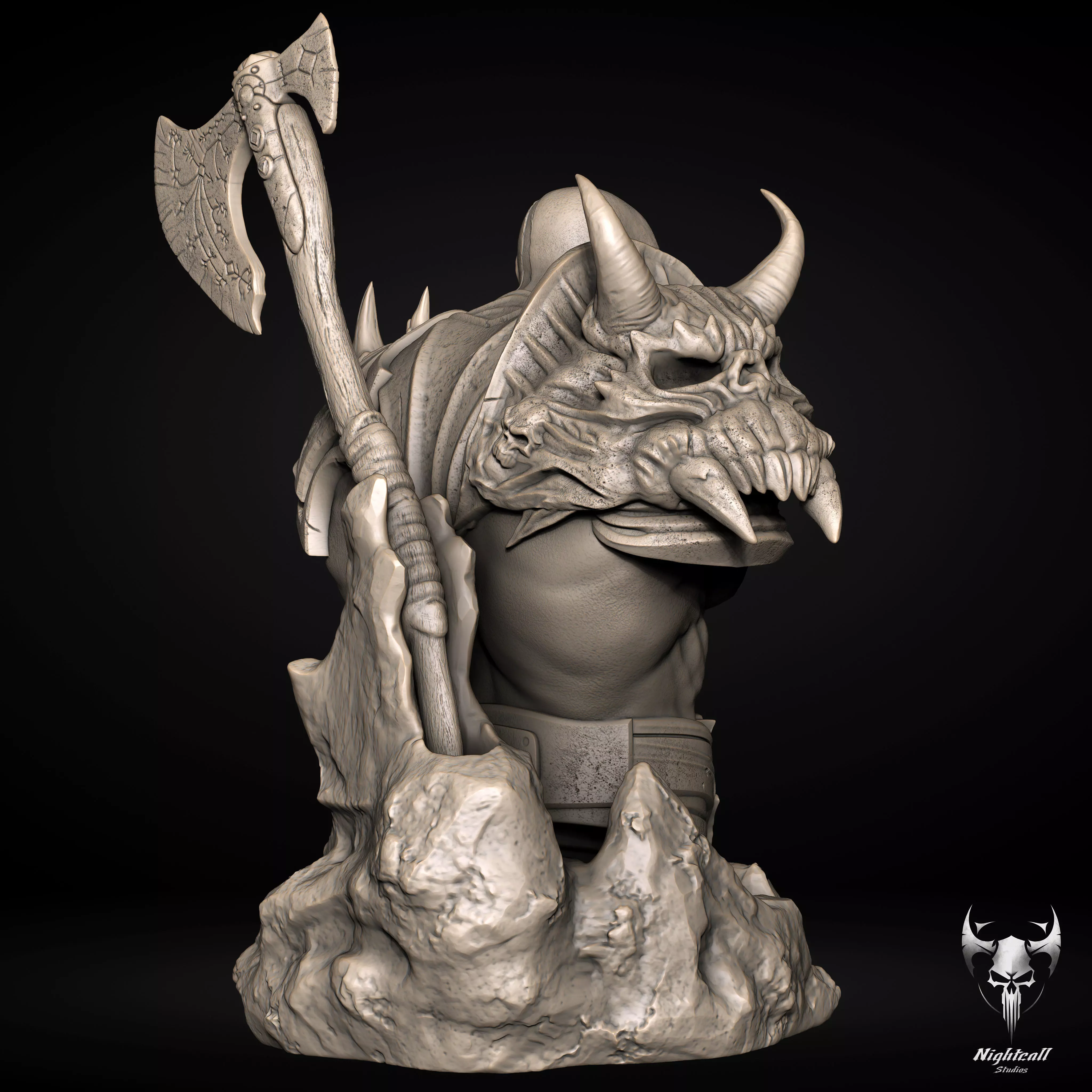 Kratos Bust - God Of War Ragnarok Fan Art 3D Print Model 3D print model_4