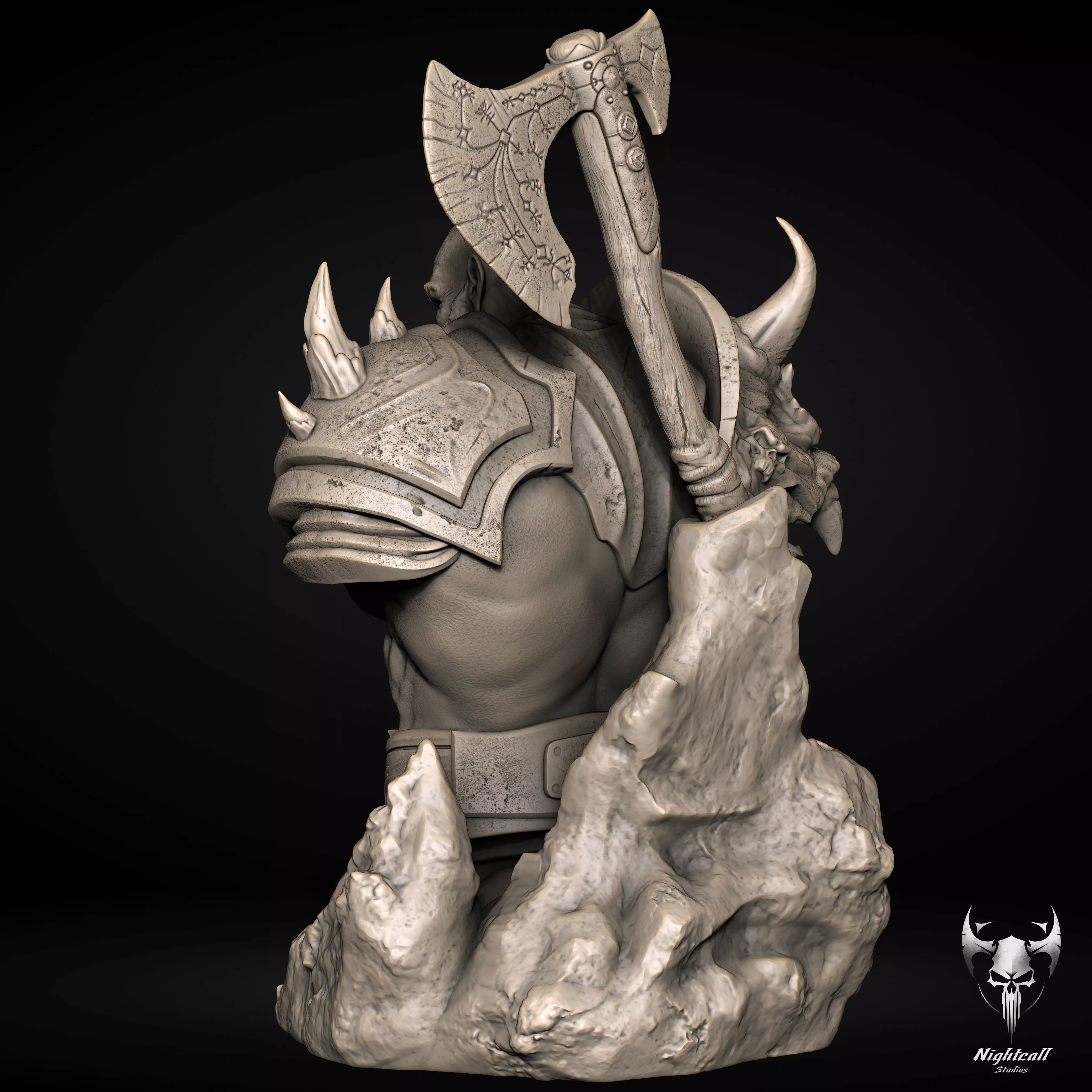 Kratos Bust - God Of War Ragnarok Fan Art 3D Print Model 3D print model_6