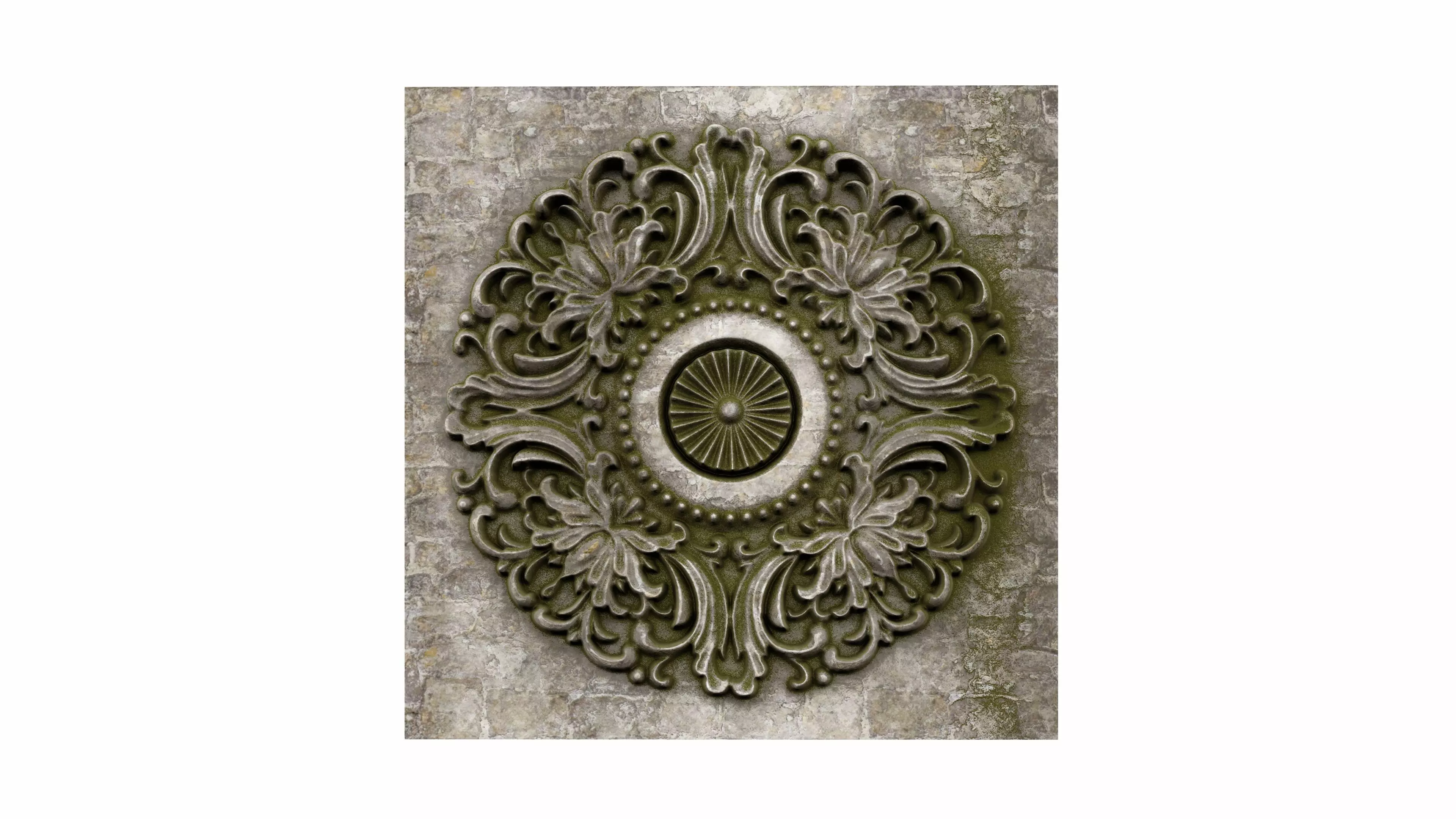 Architectural ornament 3D model high polygon - no texture 3D model