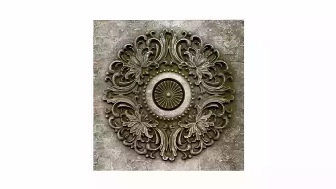  Architectural ornament 3D model high polygon - no texture 3D model