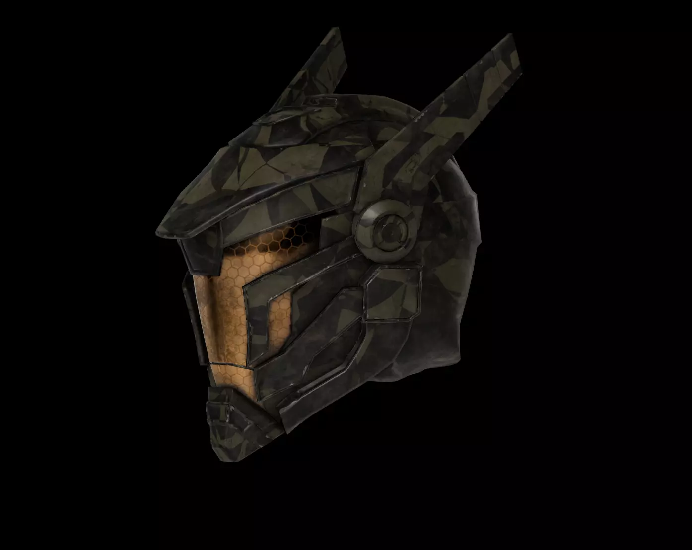 Sci-Fi Helmet Game Ready Low-poly 3D model