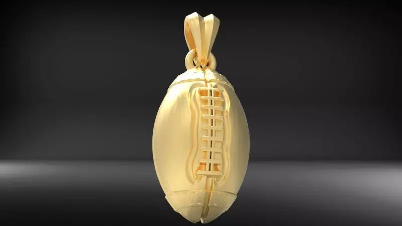 American Football Ball Sport Game Fan Charm Pendant Necklace 3D print model