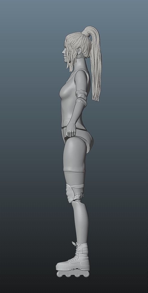 Barbie Doll - Articulated Toy Roller skates version 3D print model_6