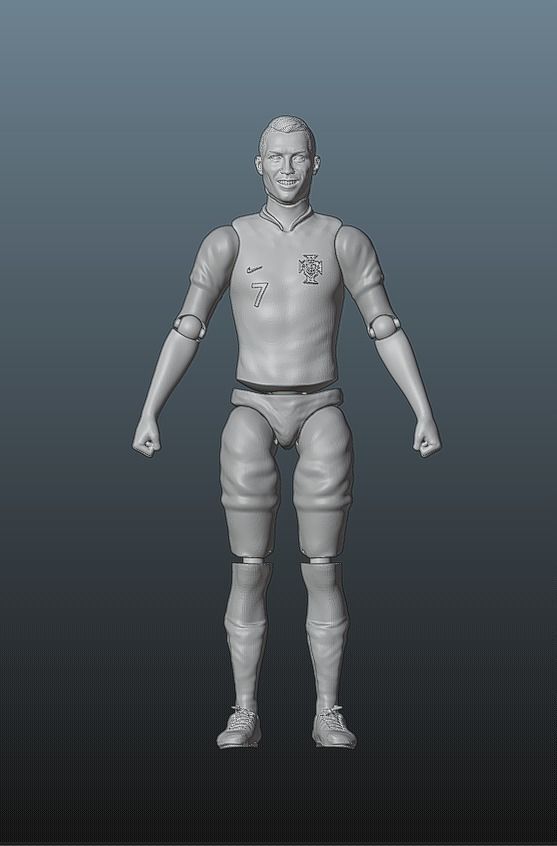 Christiano Ronaldo Action figure 3D print model_1