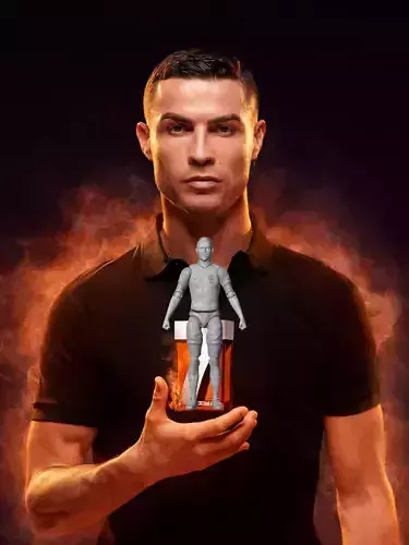 Christiano Ronaldo Action figure 3D print model Christiano Ronaldo Action figure 3D print model