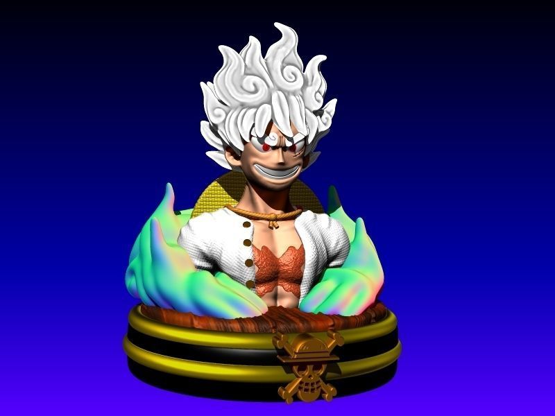 LUFFY GEAR 5 BUST ONE PIECE 3D print model_1