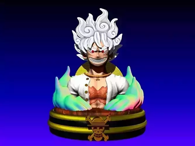 LUFFY GEAR 5 BUST ONE PIECE 3D print model