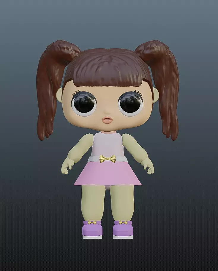 Lol Doll Toy version 1  3D print model_0