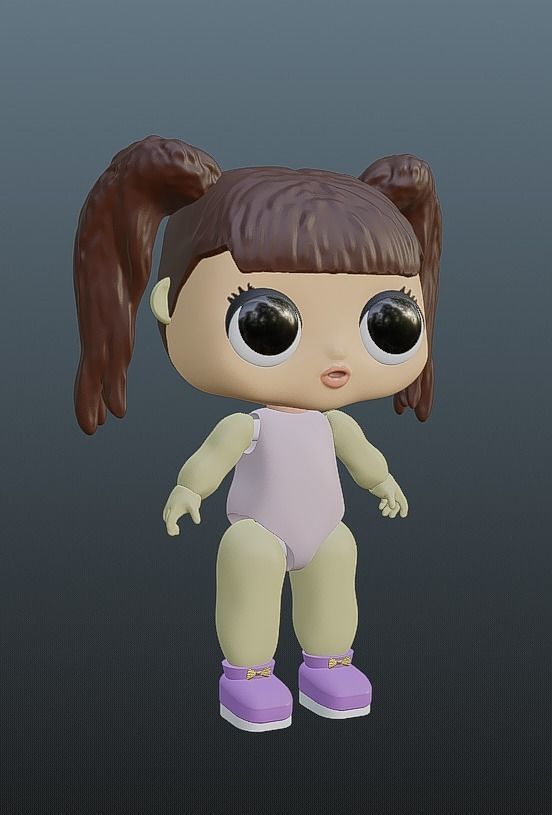 Lol Doll Toy version 1  3D print model_2