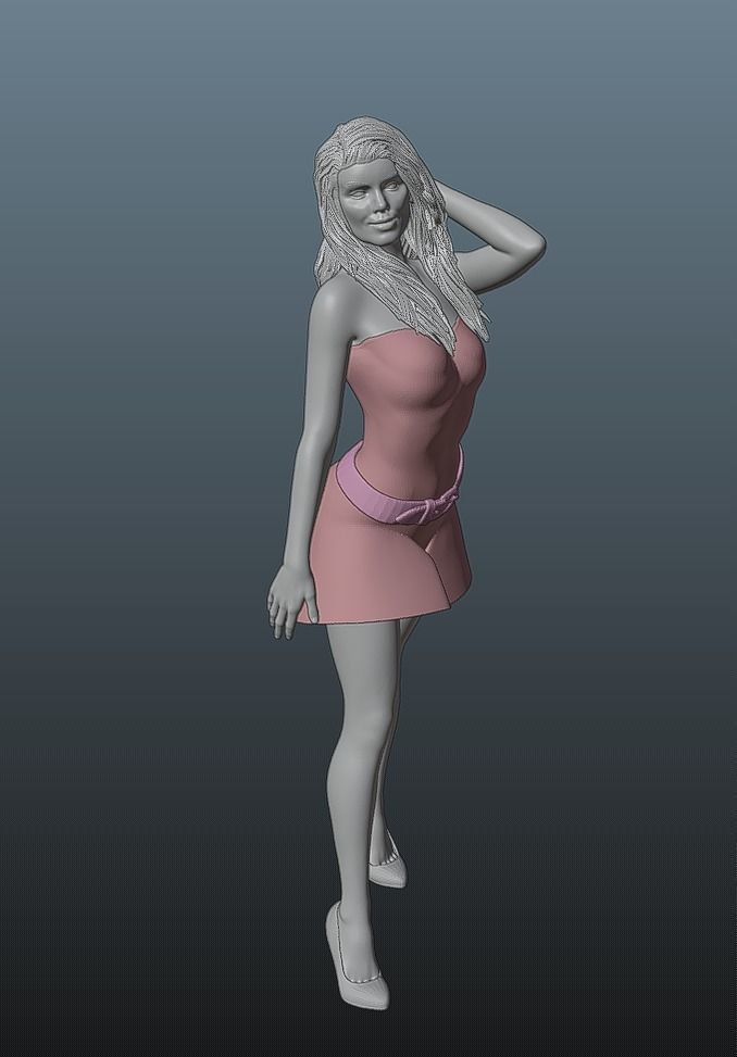 Margot Robbie - Barbie Figurine 3D print model_2