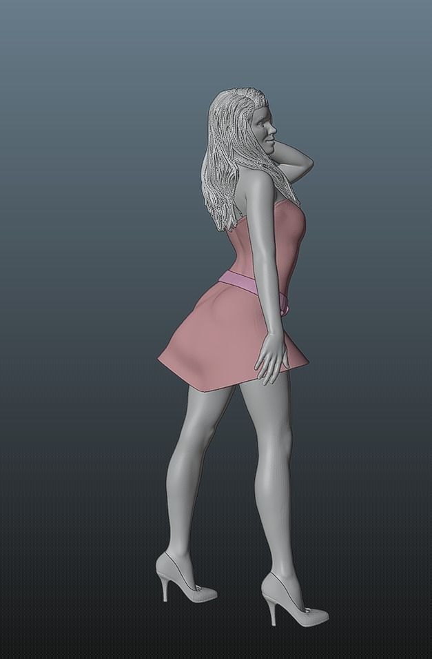 Margot Robbie - Barbie Figurine 3D print model_3