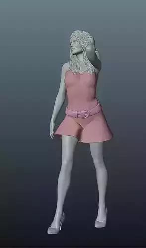 Margot Robbie - Barbie Figurine 3D print model