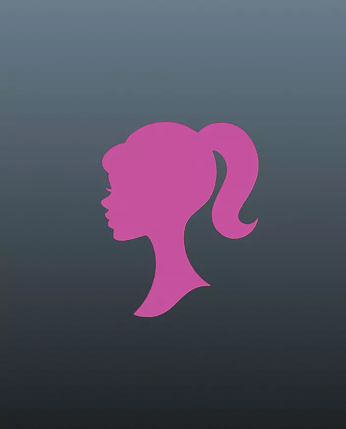 Barbie Wall decor 3D print model_0