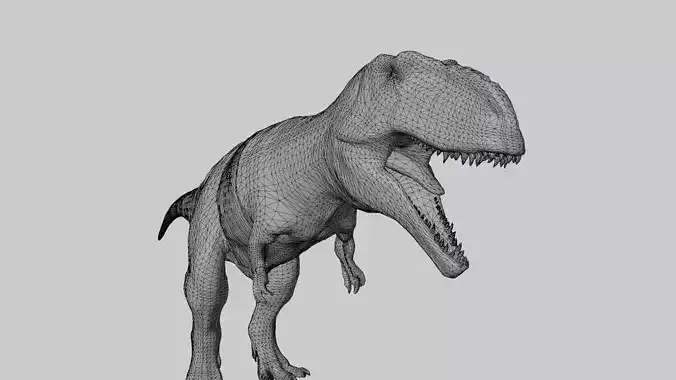 Giganotosarus Low-poly 3D model