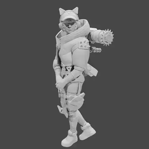 Apex Legends Character 3D Print OBJ STL File Wattson 1 3D print model