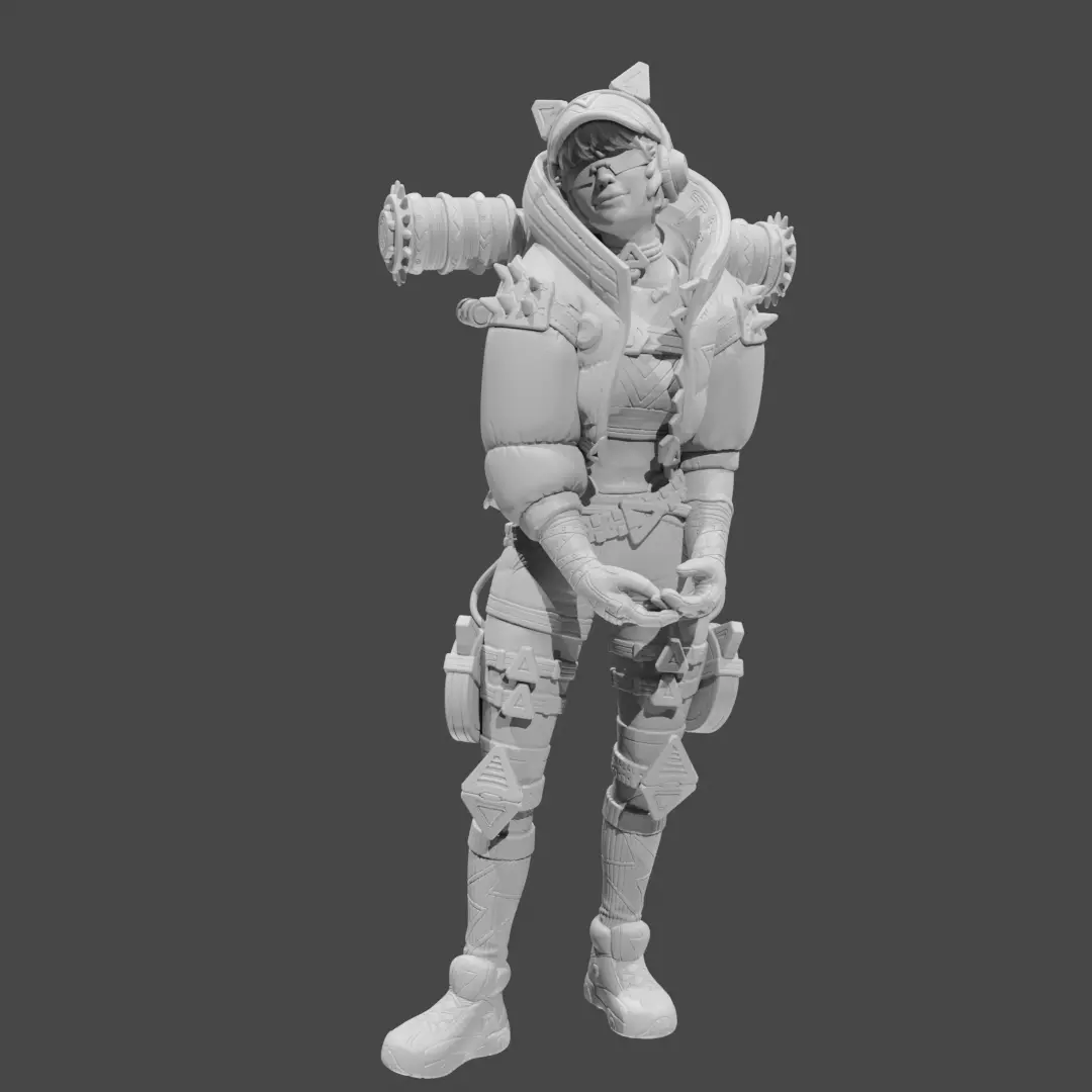 Apex Legends Character 3D Print OBJ STL File Wattson 2 3D print model