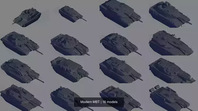 Modern MBT 3D Model Collection