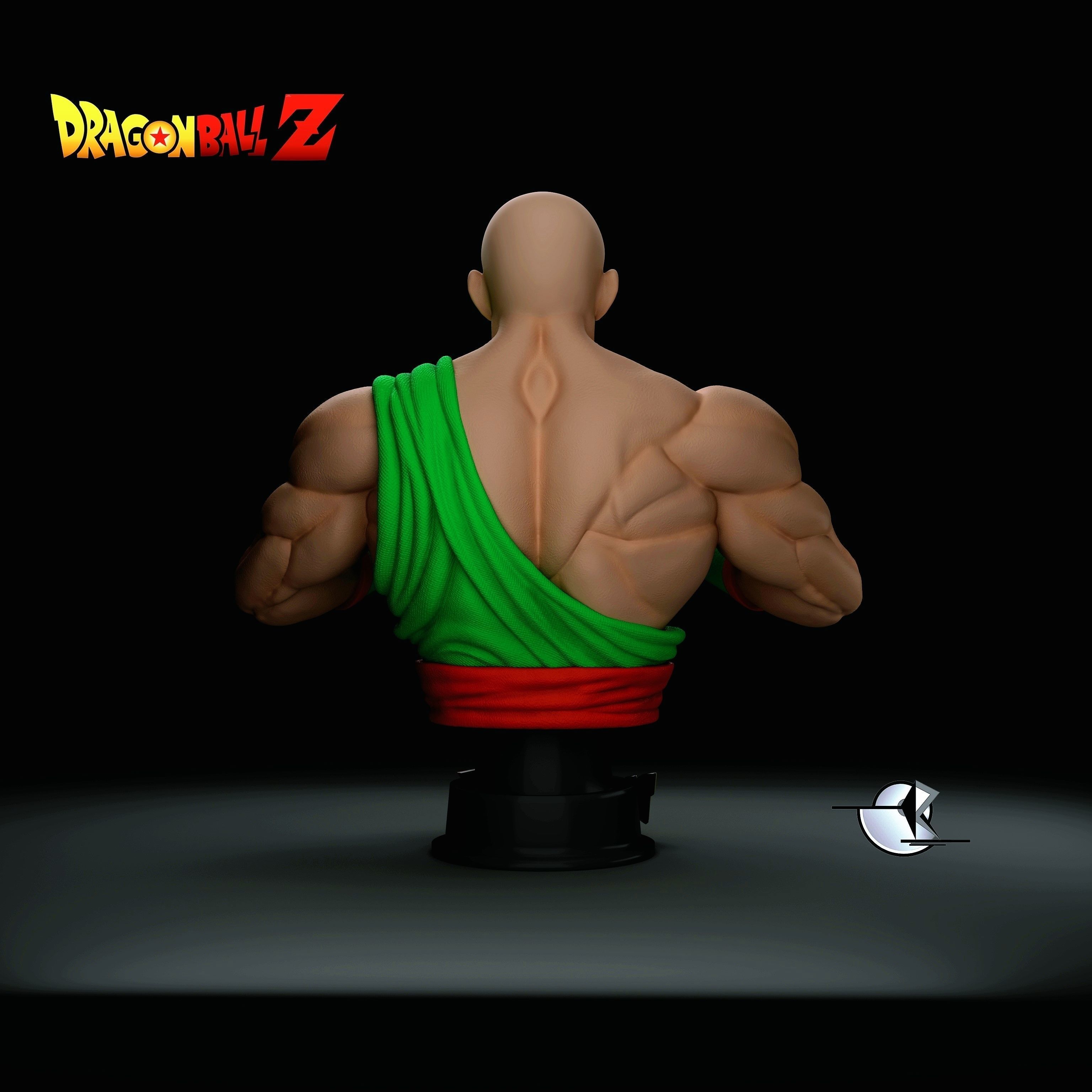 ten shin han bust 3D print model_3