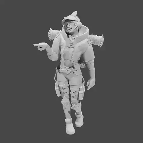Apex Legends Character 3D Print OBJ STL File Wattson 3 3D print model