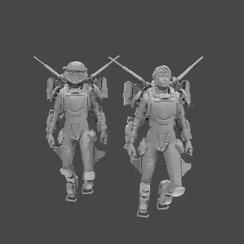 Apex Legends Character 3D Print OBJ STL File Valkyrie 1