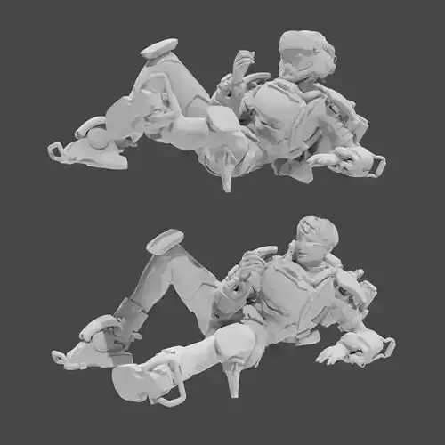 Apex Legends Character 3D Print OBJ STL File Valkyrie 3