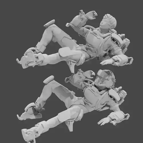 Apex Legends Character 3D Print OBJ STL File Valkyrie 4 3D print model