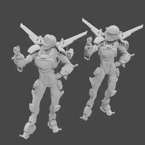 Apex Legends Character 3D Print OBJ STL File Valkyrie 6