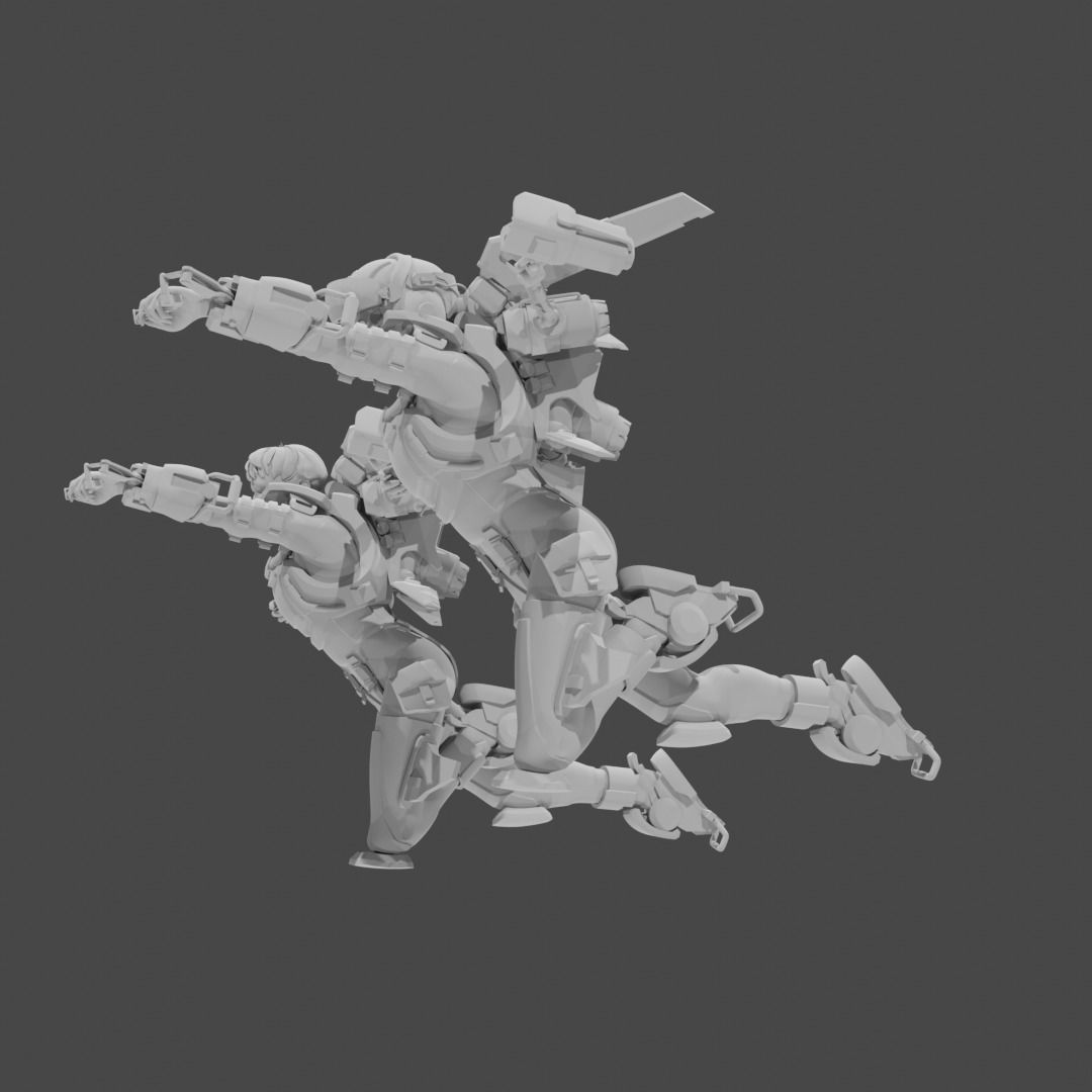 Apex Legends Character 3D Print OBJ STL File Valkyrie 8 3D print model_3