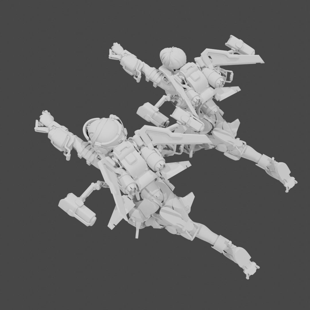 Apex Legends Character 3D Print OBJ STL File Valkyrie 8 3D print model_2